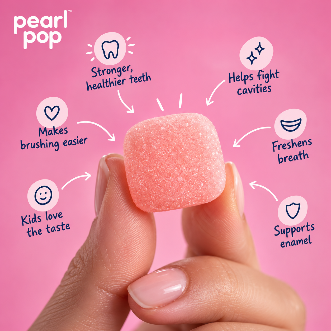 Pearl Pop product benefit static ad